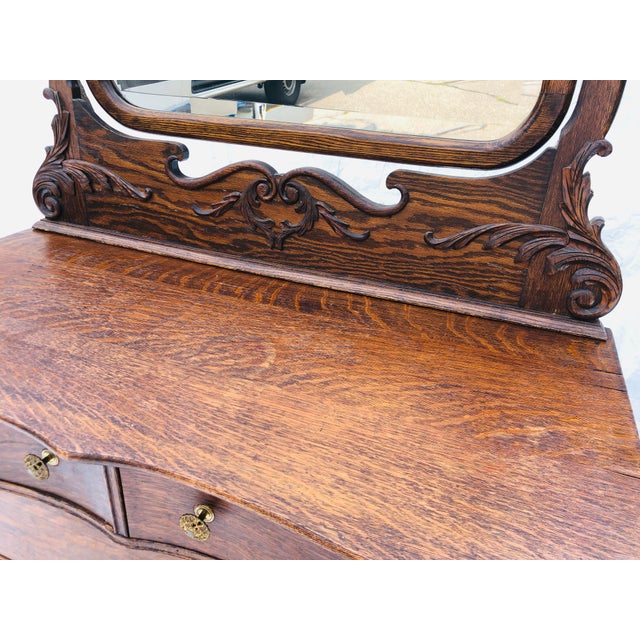Antique Oak Dresser/Mirror Geo. Flint Furniture Hartford Chairish