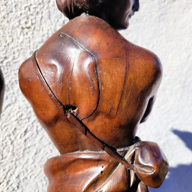 Wooden Sculptures, 19th Century, Set of 2 For Sale - Image 12 of 18