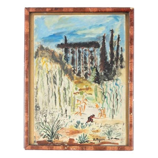 Sirio Pellegrini, Landscape, Mixed Media, 1960s For Sale