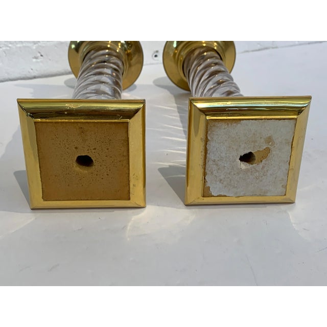 Mid-Century Modern Early Glass and Ormolu Candlesticks For Sale - Image 3 of 12