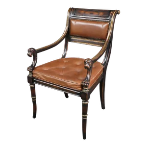 Regency Leather Dragon Head Chair