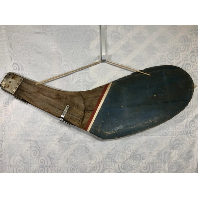 American Vintage Americana White Whale Carving on a Rudder For Sale - Image 3 of 8