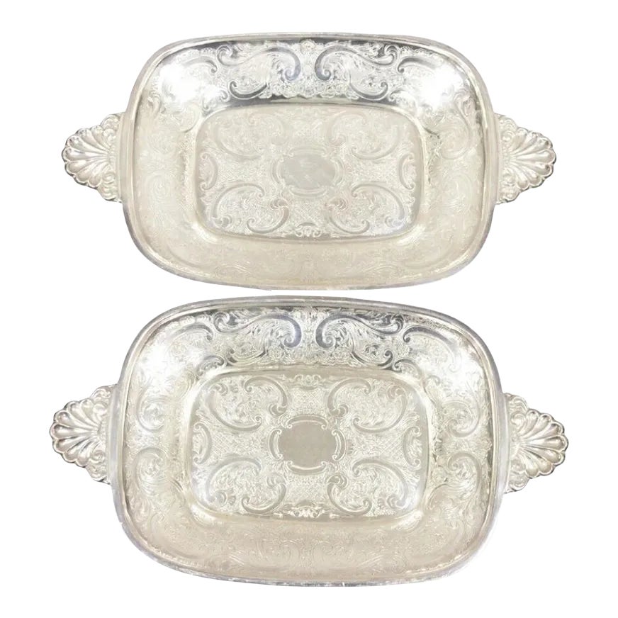 Vintage Barker Ellis England Epca Silver Plated Shell Handle