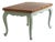 French Country Style Mint Green Dining Table with Inlaid Top, 1920s For Sale