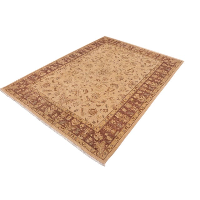 Classic Ziegler Tan Brown Hand-Knotted Wool Rug - 10'3'' X 13'9'' For Sale - Image 4 of 8