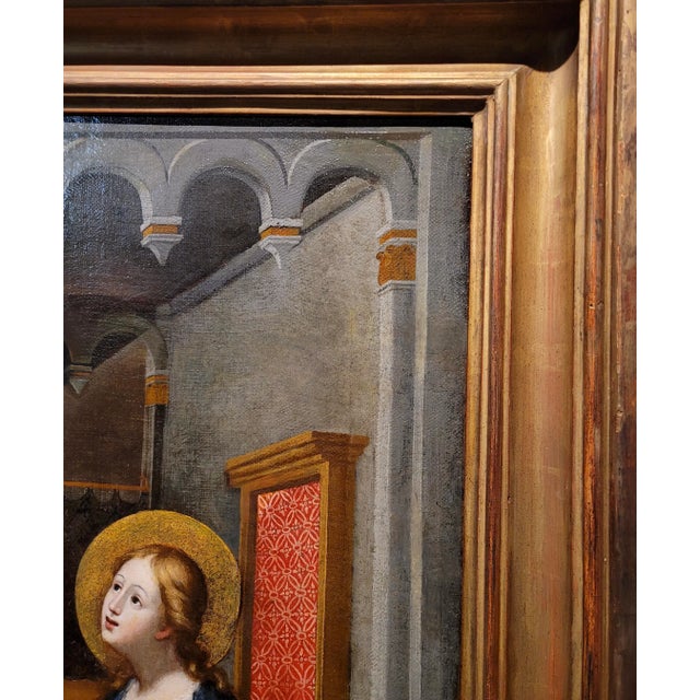 17th Century Italian Old Master -The Annunciation -Oil Painting For Sale - Image 10 of 13