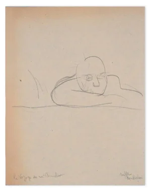 Filiberto Scarpelli, Figure, Original China Ink on Paper, 1930s