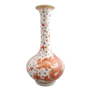 Early 20th Century Chinese Porcelain Long Stem Dragon Tianquiping