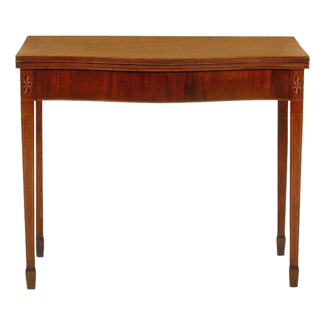 Sheraton Mahogany Games Table Serpentine Front, Circa 1800 For Sale