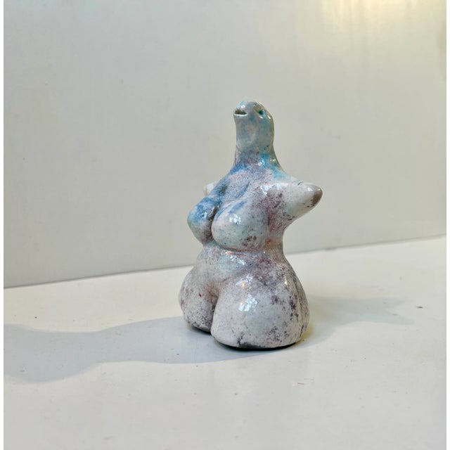 Vintage Surreal Ceramic Female Figurine in the style of Åke Holm, 1970s For Sale - Image 12 of 12