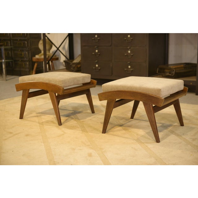 Scandinavian Armchair and Ottomans, 1960s, Set of 3 For Sale - Image 3 of 16