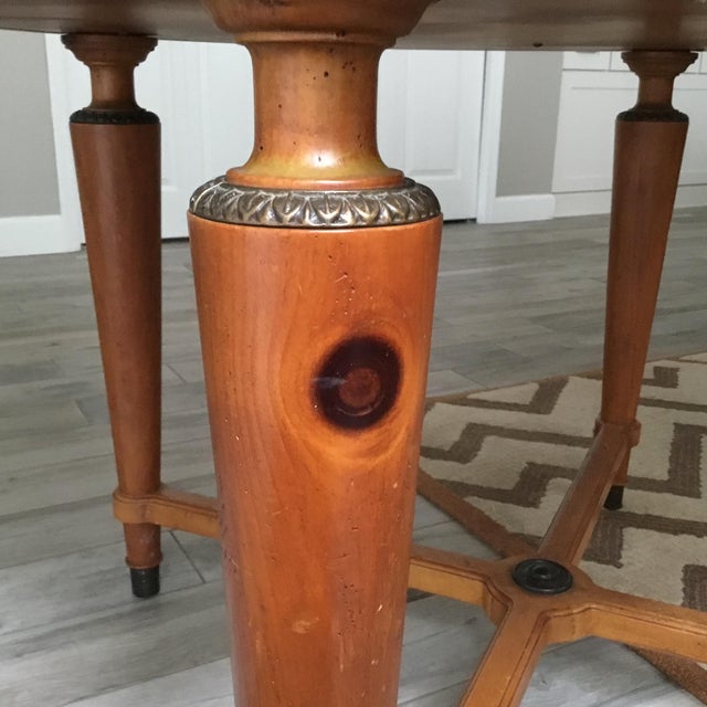 Baker Solid Wood Round Dining Table With Glass Top Chairish