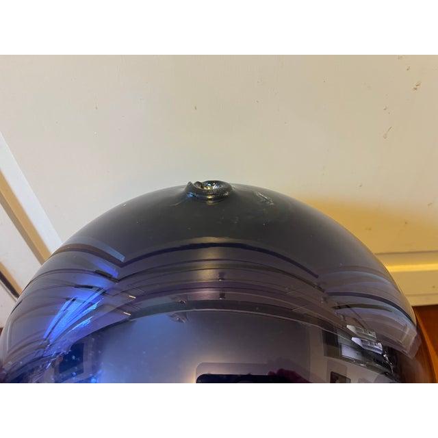Large Lavender Mercury Glass Garden Gazing Sphere or Witch's Ball For Sale - Image 10 of 12