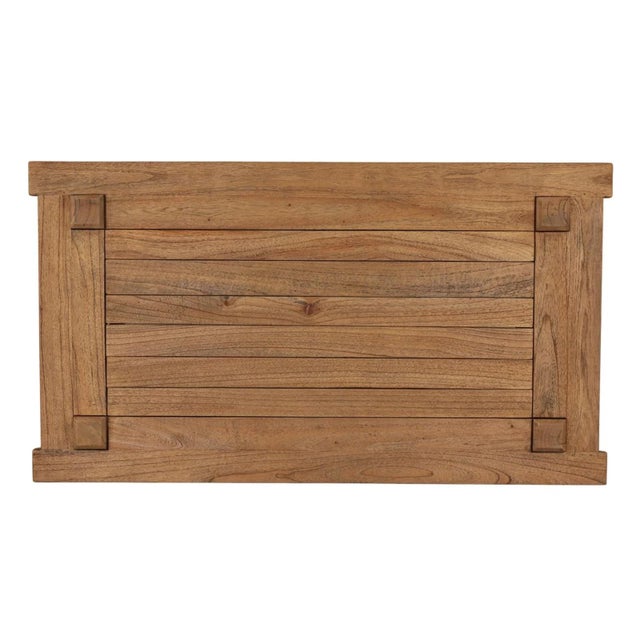 Rustic Rustic Wood Beam Coffee Table For Sale - Image 3 of 5