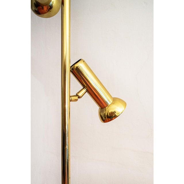 Italian Brass 3-Light Floor Lamp by Goffredo Reggiani, 1970s For Sale - Image 3 of 5