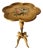 Vintage Florentine Hollywood Regency Gilt Wood Side Table with Hand-Painted Floral Motif, 1950s For Sale