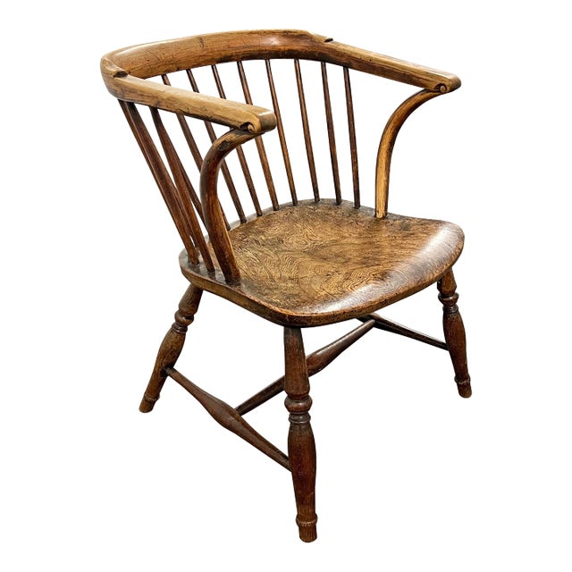 19th Century Low-Back Windsor Chair For Sale