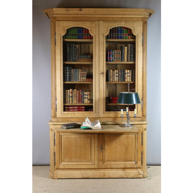 Antique Oak Bookcase, 1990s Chairish