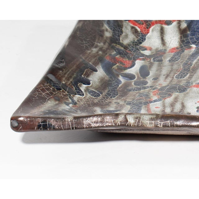 Contemporary Studio Pottery Tile Plate Toshiko Takaezu For Sale - Image 3 of 8