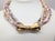 1980s Vintage 1981 Napier Goldtone Faux-Mother of Pearl Beaded Bow Necklace For Sale - Image 5 of 7