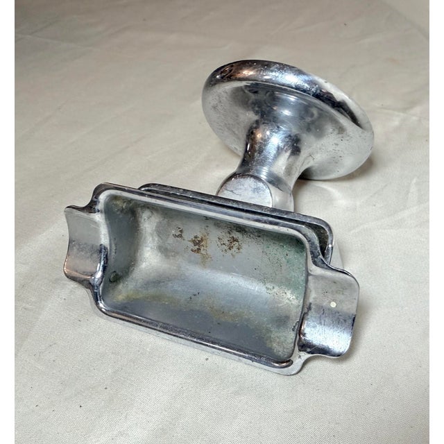 Rare Vintage Industrial Hoegger Inc. Wall-Mounted Chrome Ashtray Weehawken Nj For Sale - Image 14 of 14