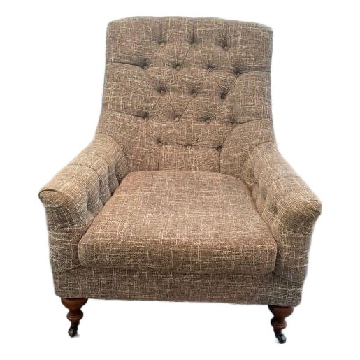 Lee Industries Tufted Armchair For Sale
