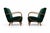 Green Vintage Bentwood Chair in Emerald Green Velvet by Jindrich Halabala, 1930 For Sale - Image 8 of 10