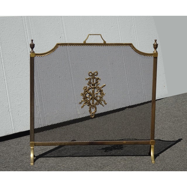 Gorgeous Fireplace Screen in Good Vintage Condition. Solid and Firm. Wear is usual for its age. Please study the photos...