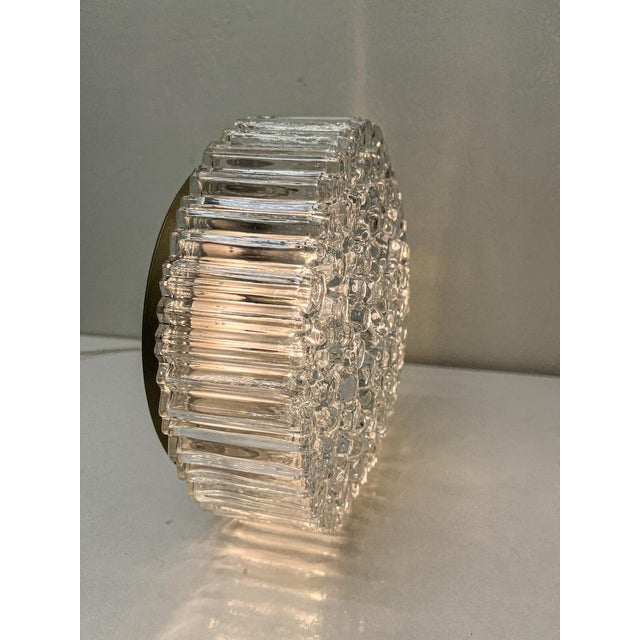 Bubble Texture Glass Flush Mount Lamp by Limburg, 1970s For Sale - Image 6 of 17