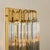 1970s Murano Glass and Gilt Brass Sconces with Grey Stripes in the style of Venini, Italy, 1970s, Set of 2 For Sale - Image 5 of 9