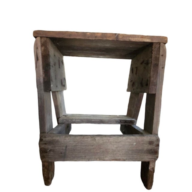 Early 20th Century Early 20th Century Primitive Farmhouse Step Stool For Sale - Image 5 of 6