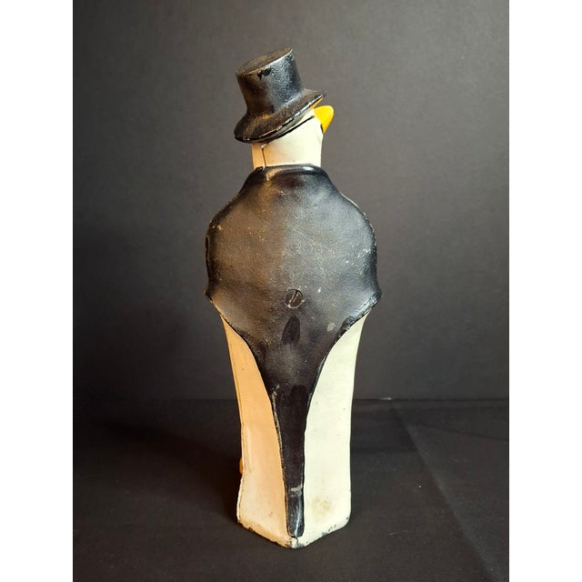 Antique Hubley #463 Cast Iron Dapper Penguin Top Hat Bow Tie Doorstop Circa 1930s For Sale - Image 10 of 18
