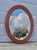 1960s Mid Century Modern Oval Rattan Split Reed Wall Mirror | Attributed to Gabriella Crespi For Sale - Image 5 of 14