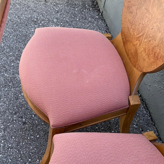 Brown French Provincial Omni Collection Burlwood Dining Chairs by Century Furniture - Set of 8 For Sale - Image 8 of 12