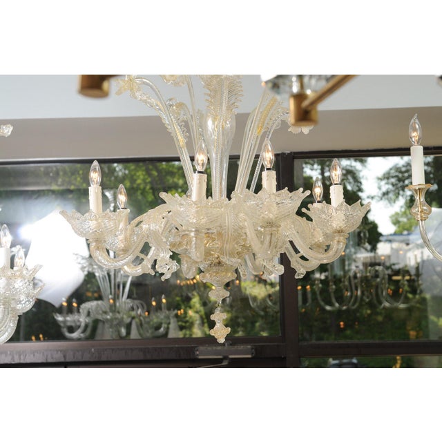 1940s Ornate 8-Light Murano Glass Chandelier, Italy For Sale In Atlanta - Image 6 of 18