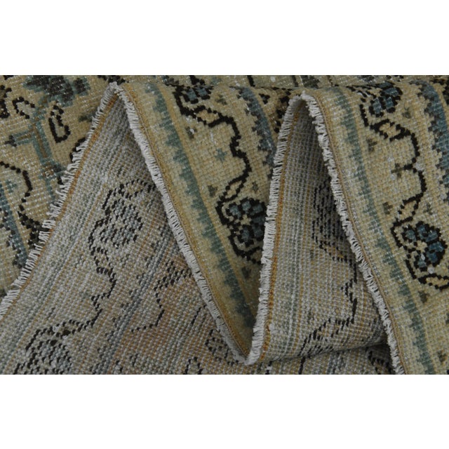 Persian 1970s Vintage Persian Handknotted Wool Green Oversize Area Rug For Sale - Image 3 of 11