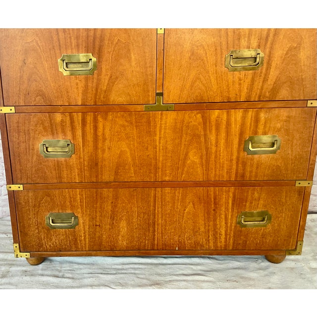 Walnut Campaign Chest of Drawers For Sale - Image 14 of 15