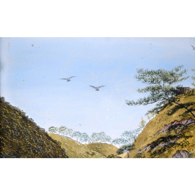 Waterfalls and Mountain Homes - Japanese Landscape 1878 For Sale - Image 9 of 10