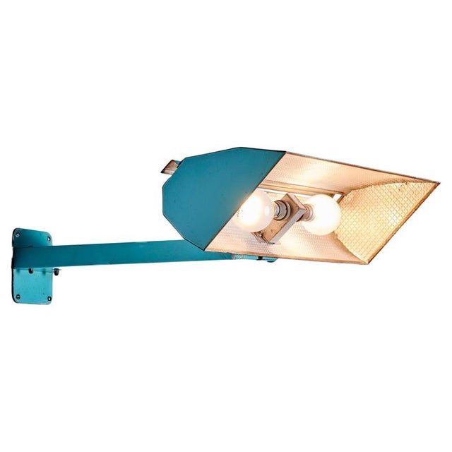 Architectural French Wall Lamp, 1950s For Sale - Image 10 of 10