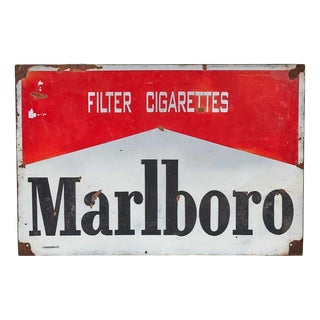 Vintage Marlboro Advertising Sign For Sale