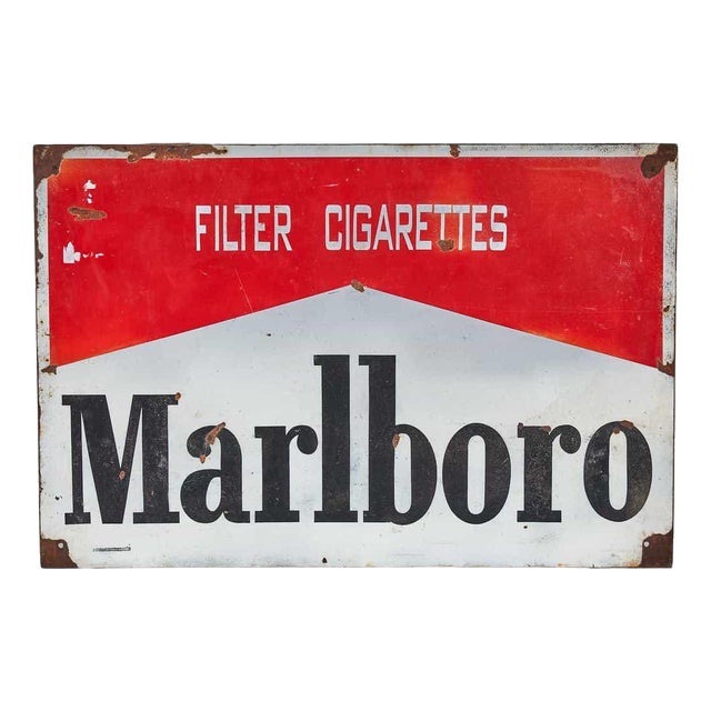 Vintage Marlboro Advertising Sign For Sale