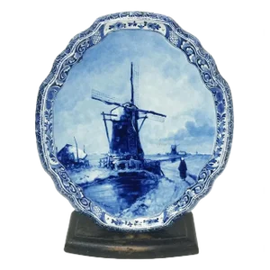 Dutch Delft Wall Plaque After a Painting by Louis Apol from Porceleyne Fles, 1898