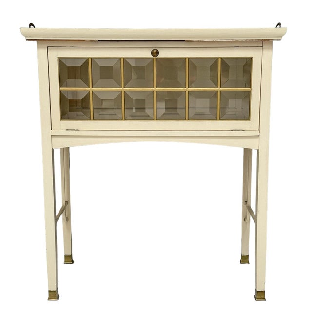 Vienna Secession White Lacquered Serving Cabinet, 1900s For Sale - Image 9 of 14