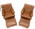 Brown Pair of Chesterfield Style Leather Chairs W/ Ottomans Brown to Tan For Sale - Image 8 of 15