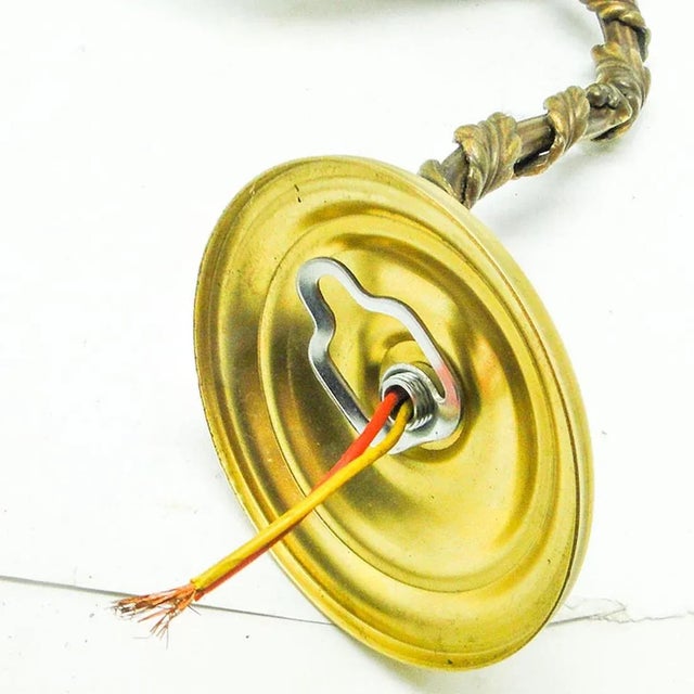 Art Nouveau Style Wall Lamps, Poland, 1950s, Set of 2 , Set of 2 For Sale - Image 4 of 8