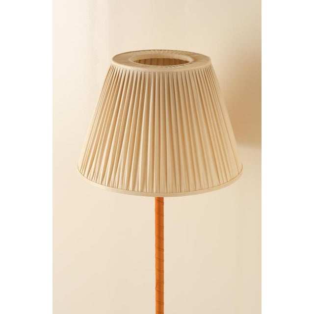 Vintage Swedish Floor Lamps in Brass and Leather, 1950s, Set of 2 For Sale - Image 6 of 8