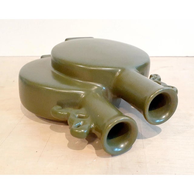 Early 20th Century Early 20th Century Chinese Porcelain Teadust Glaze Taoping Moon Flask Vase For Sale - Image 5 of 8