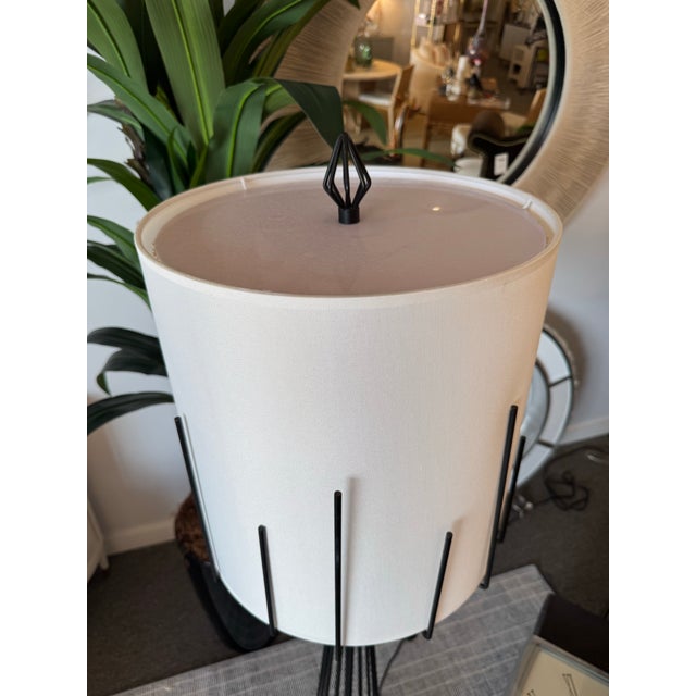 2020s Wildwood Otis Satin Black Floor Lamp For Sale - Image 5 of 8