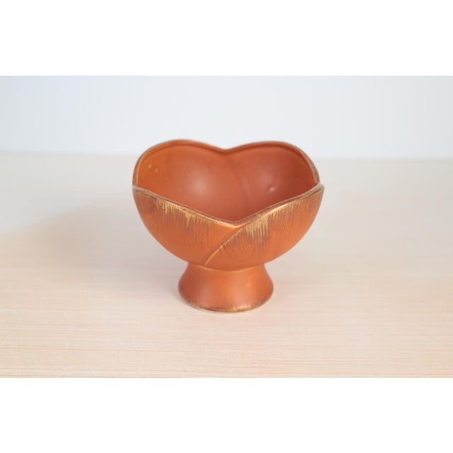 Mid-century pedestal bowl from the 1963 “Sun Glo” line by INARCO ceramics. This stunning piece features a mid-century...