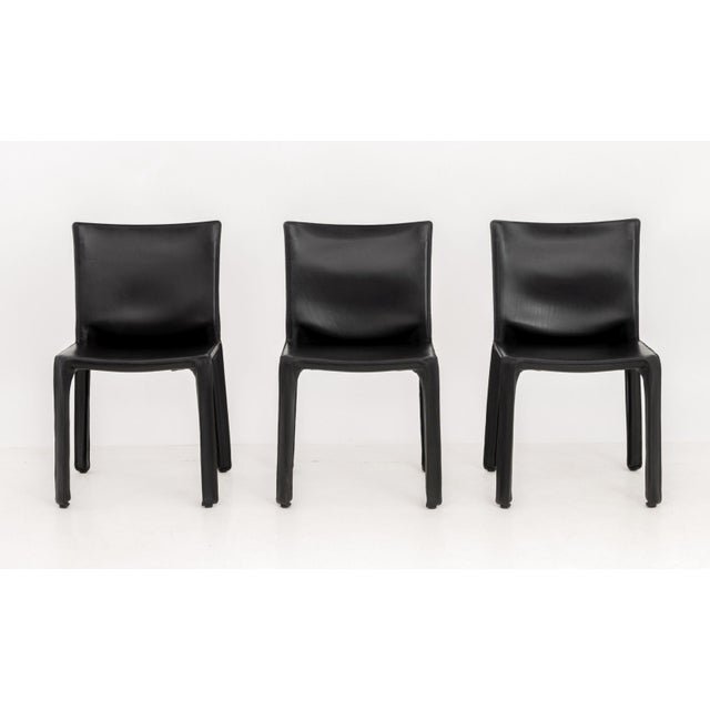 Set of Six Mario Bellini for Cassina "Cab 412" Side Chairs For Sale - Image 10 of 14